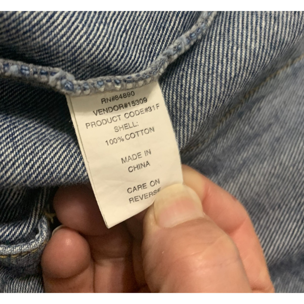 Duke Haband Blue Denim Chore jacket XXL Big Pockets Snap Buttons Work Utility - Picture 8 of 12